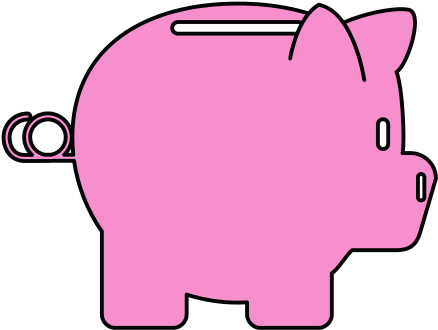 Piggy Bank Vector Icon - Piggy Bank Vector Icon (550x550)
