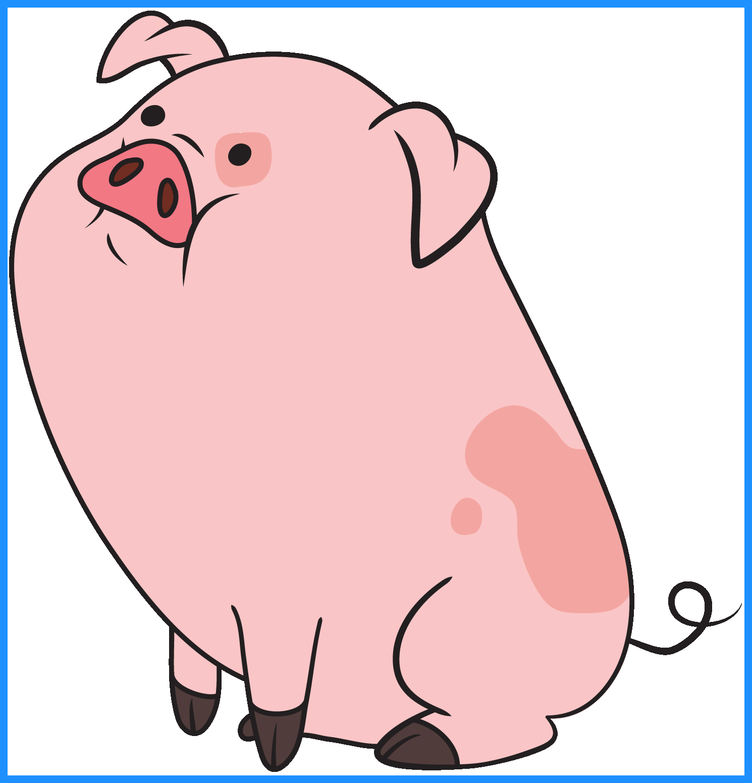 Piggy Bank Piggy Bank Gif Transparent Awesome Pink - Cute Pig Cartoon Gif (1490x1550)