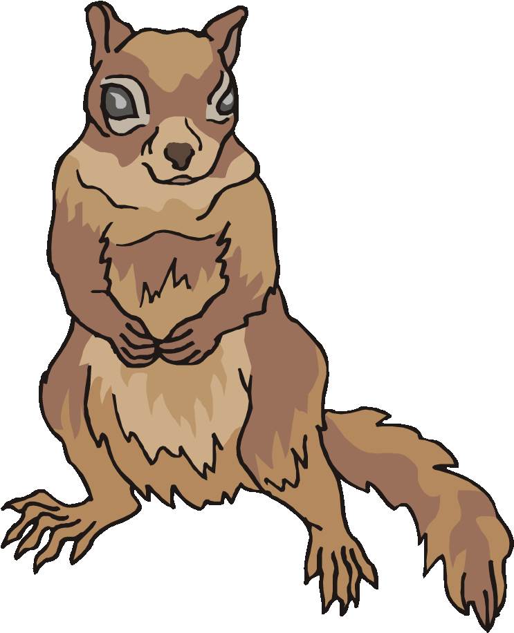 Crazy Squirrel Clipart (750x922)
