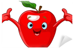 Cheerful Cartoon Apple Character Wall Mural • Pixers® - Corn Clip Art (400x400)