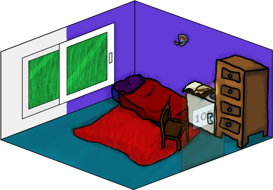 Dh-dorm Room 105 By Killerdogakane - House (1095x729)