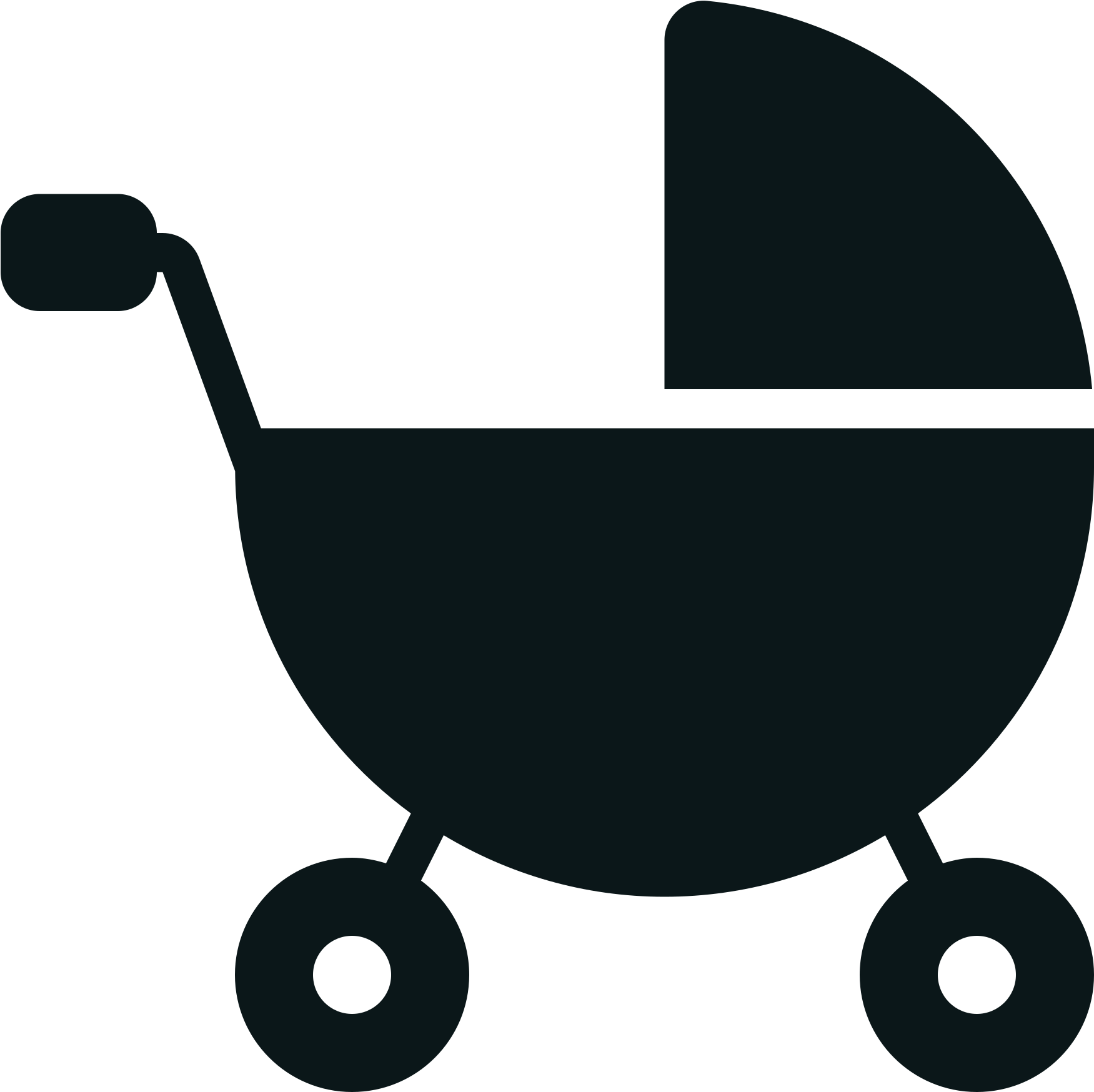 Open - Baby Stroller Clipart Black And White (2000x2000)