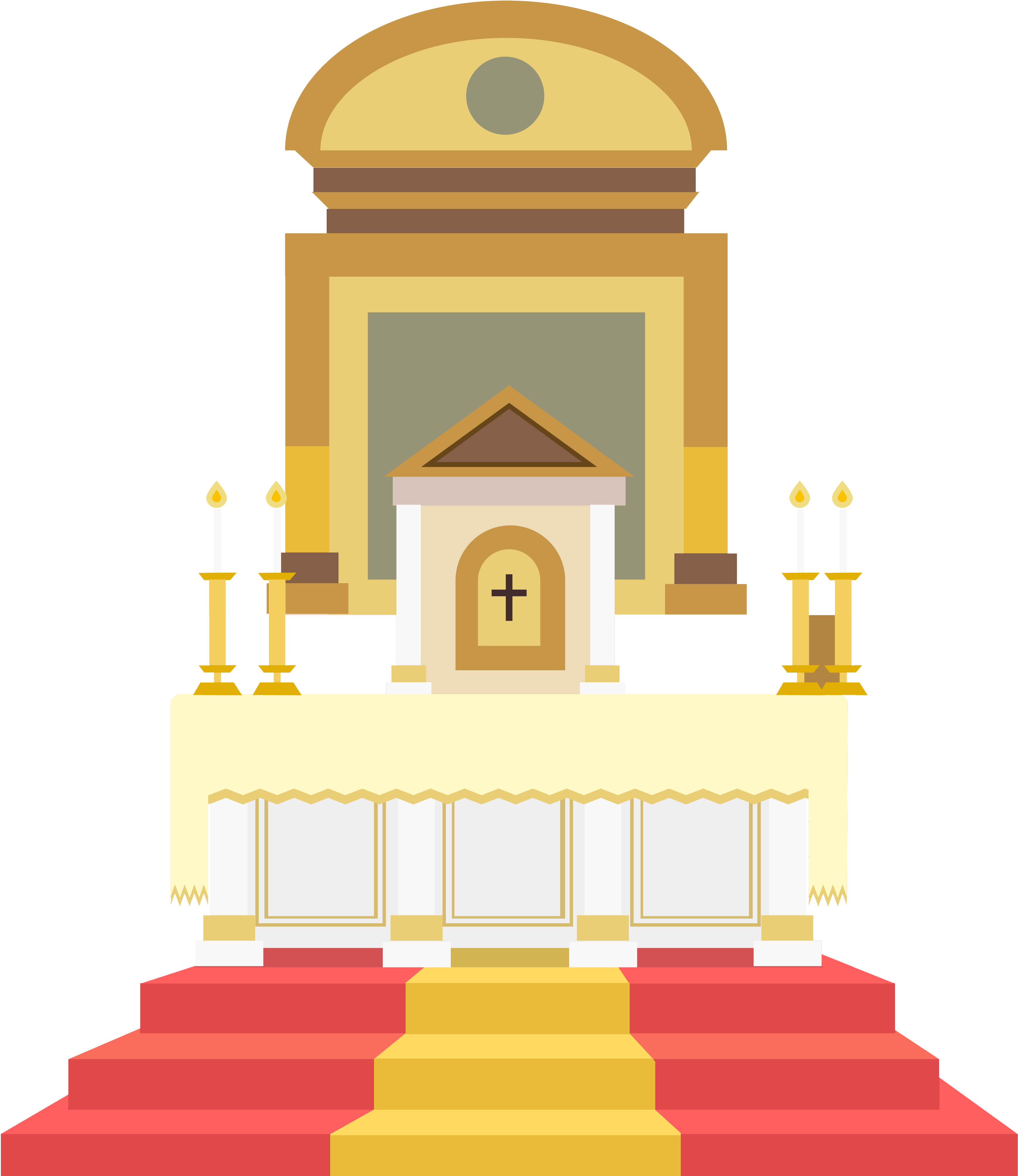 Altar In The Catholic Church Illustration - Catholic Altar Illustration (3657x4024)