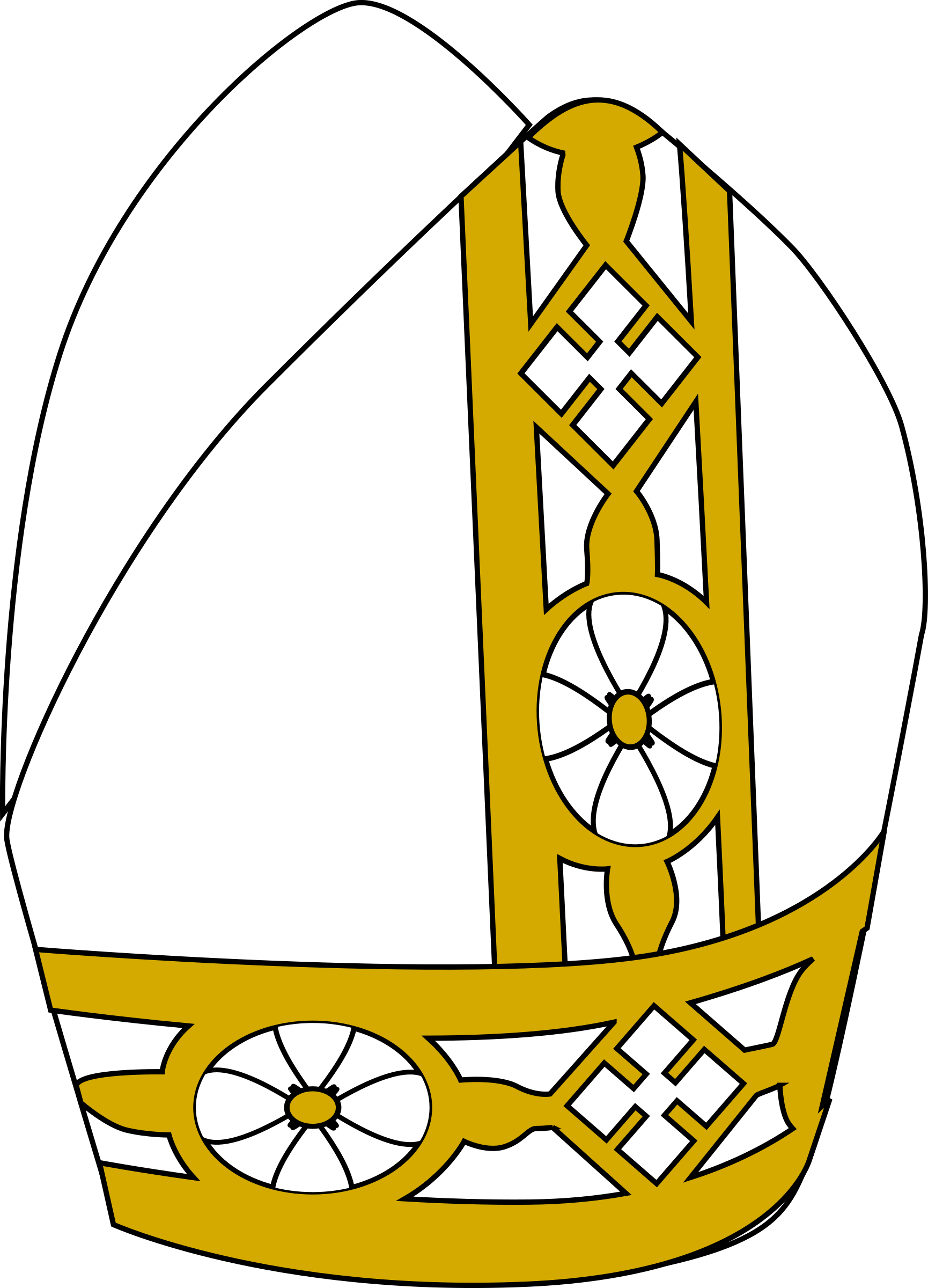 Free Church Clipart 29, - Pope Hat Clip Art (1730x2400)