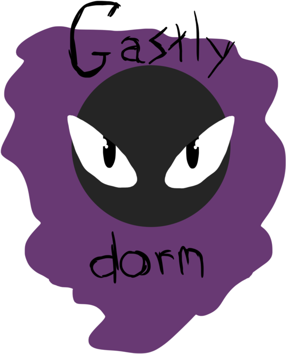 Gastly Dorm Logo By Khfant - Cartoon (600x728)