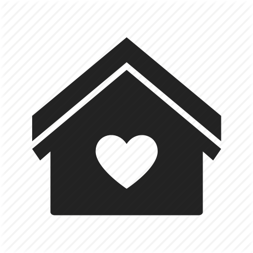 Heart Icons House - Green Home Icon Png (512x512)