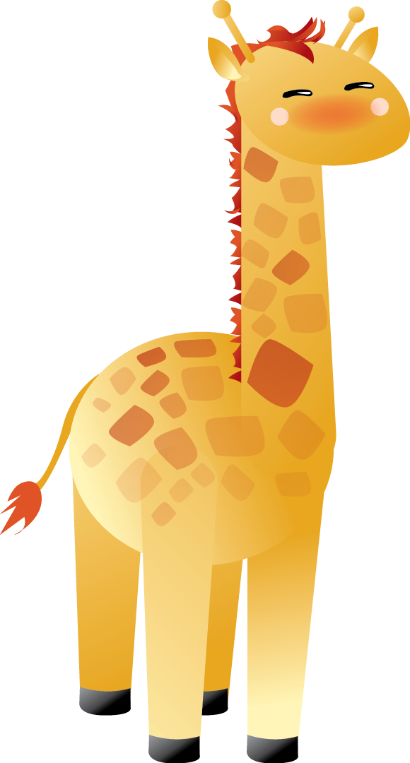 Free To Use Public Domain Giraffe Clip Art - Dibujos De Animales Del Zoologico (580x1080)