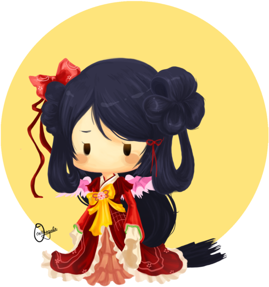Selfy Chibi Painting By Ornithogale - Cartoon (600x659)
