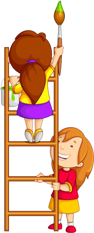 Painting Poster Competition Clip Art - Girl Painting Earth Clipart (335x800)