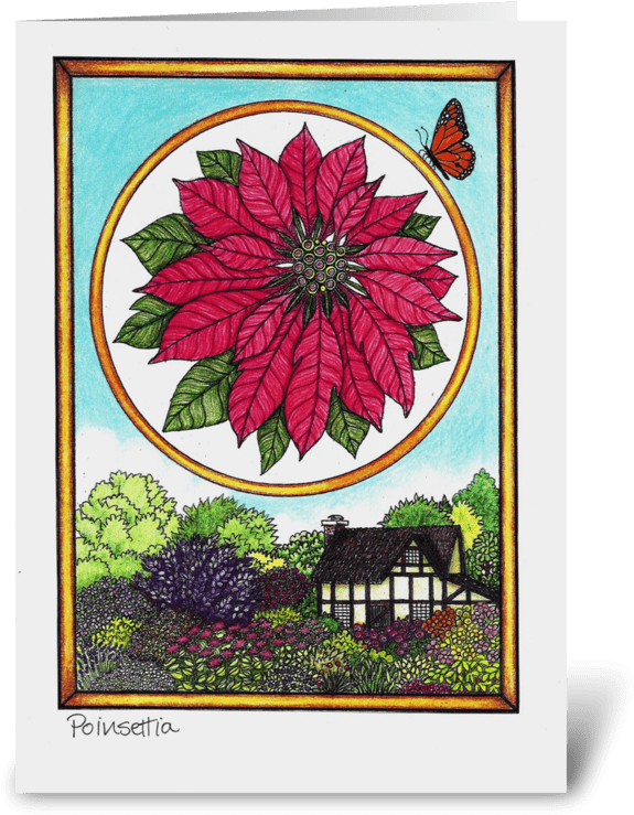 Poinsettia Greeting Card - Greeting Card (700x792)