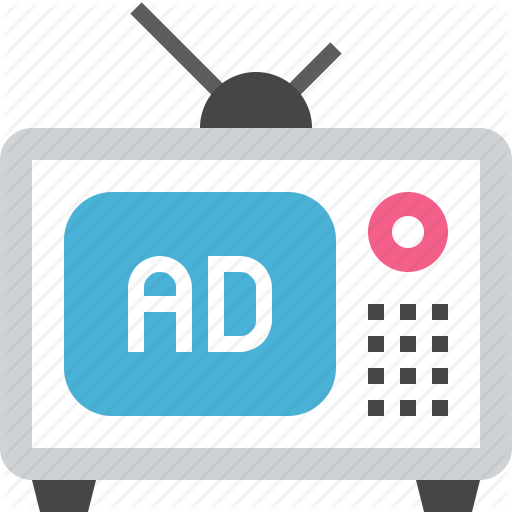 Tv Clipart Tv Advertisement - Tv Ad Icon Png (512x512)