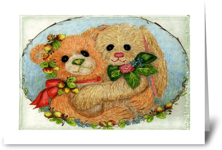 "best Friends" Greeting Card - Greeting Card (848x698)