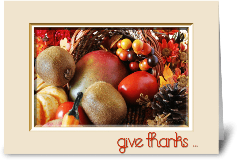 Thanksgiving Cornucopia Greeting Card - Thanksgiving Day (848x698)