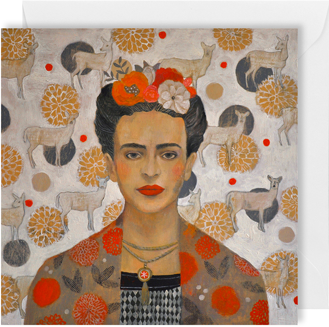 Homage To Frida Greeting Card - Frida Kahlo (1000x1000)