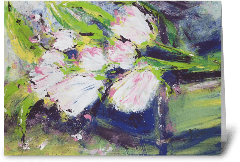 Spring Tulips Greeting Card - Watercolor Paint (848x698)