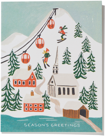 Holiday Snow Scene - Rifle Paper Co Holiday Snow Boxed Card Set, Set Of (480x480)
