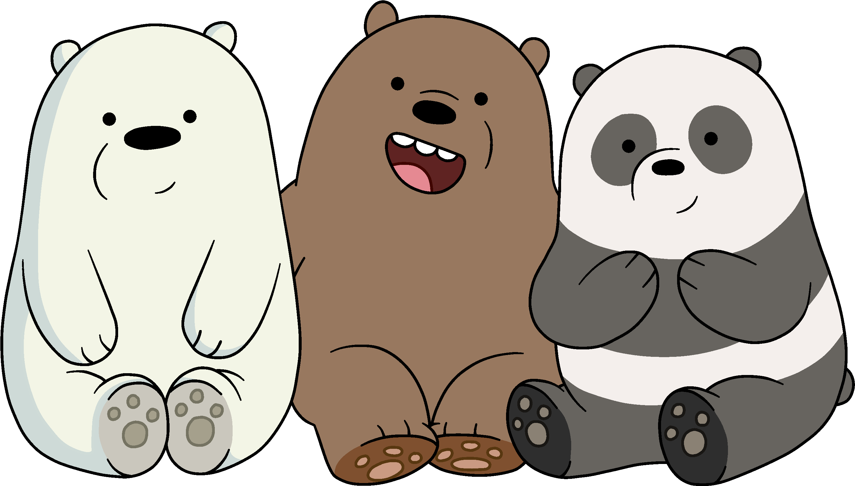 Desenhos Diversos, Desenhar, Estampas, Ursos Pardos, - We Bare Bears Cute (2880x1646)