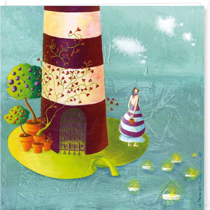 Marie Cardouat Greeting Card "le Phare (bottom)" - Marie Anne Foucart (800x1037)