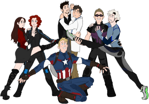 Tony Stark Captain America Steve Rogers Avengers Clint - Clint Barton And Natasha Romanoff (500x349)