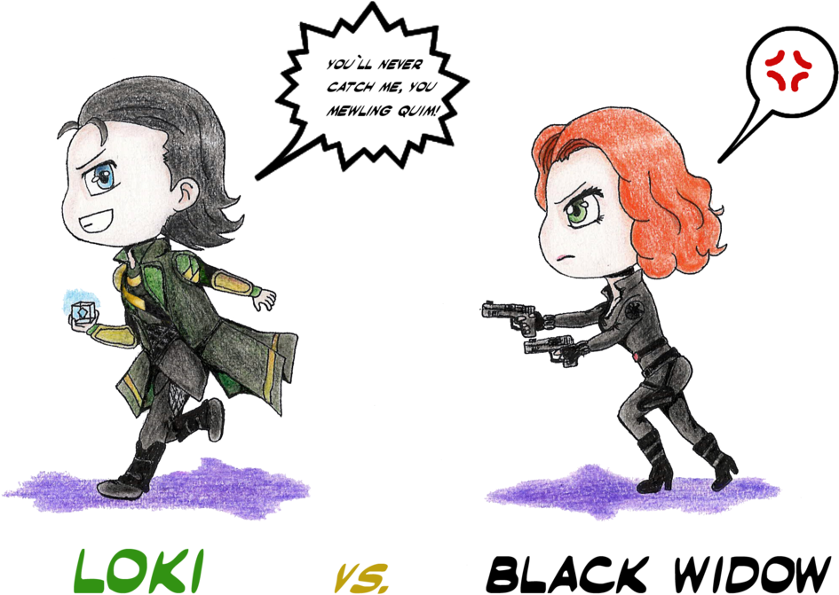 Black Widow Redesign By Lola22 - Black Widow Loki Chibi (1024x738)
