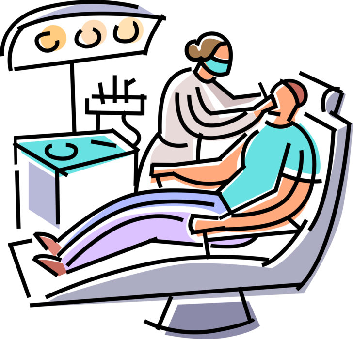 Vector Illustration Of Dentists Provides Oral Dental - Clip Art (728x700)