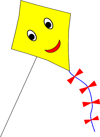 Yellow Kite Clipart - Yellow Kite Clipart (397x531)