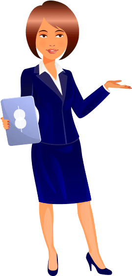 Secretary Clipart Employment Agency - Clip Art Social Worker (268x590)