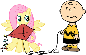 Charlie Brown Fluttershy Tree Kite - Peanuts (500x281)