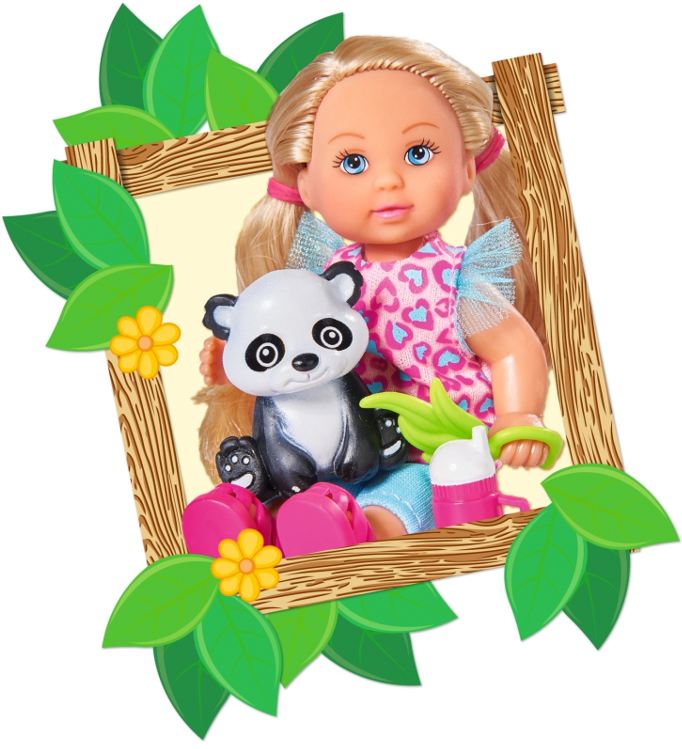 Buy Doll Simba El Baby Safari 105733043 Elkor - Evi Love Fashion Doll Safari Theme Pink - 12 Cm (800x800)