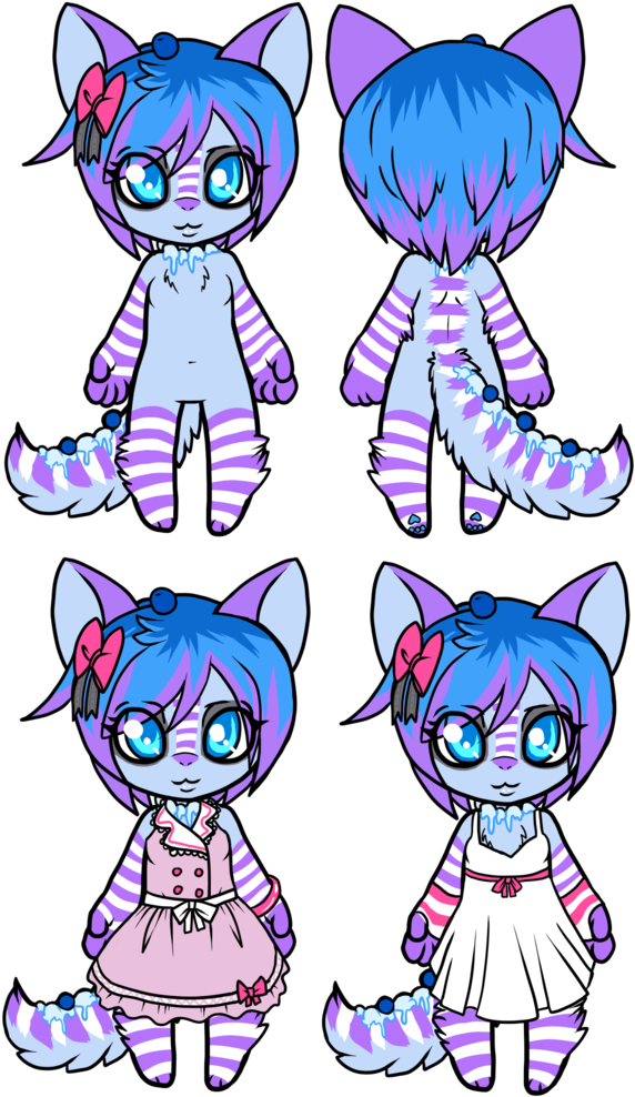 Blueberry Clipart Chibi - Cartoon (600x1004)