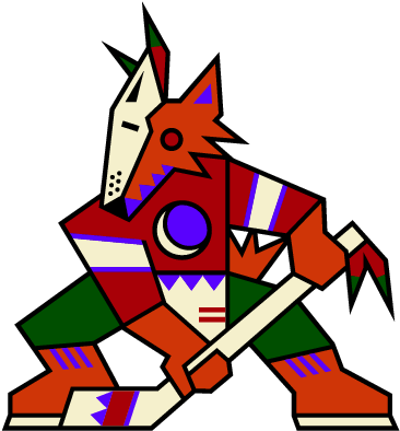 Phoenix Coyotes - Arizona Coyotes Logo History (383x412)