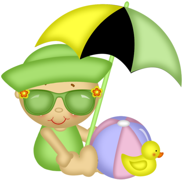 Summer Clipart, Filing Papers, Beach Vacations, Cutting - Cuteness (600x592)