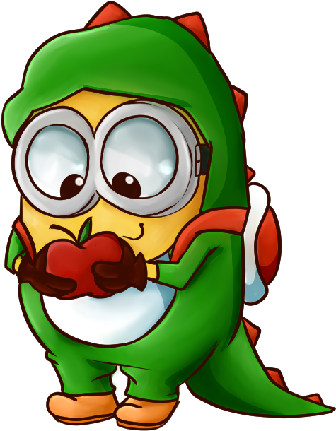 Yoshi Minion By Lostoasis - Cartoon (892x732)