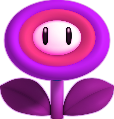 Purple Laser Flower By Machrider94 - Bubble Flower Mario (367x385)