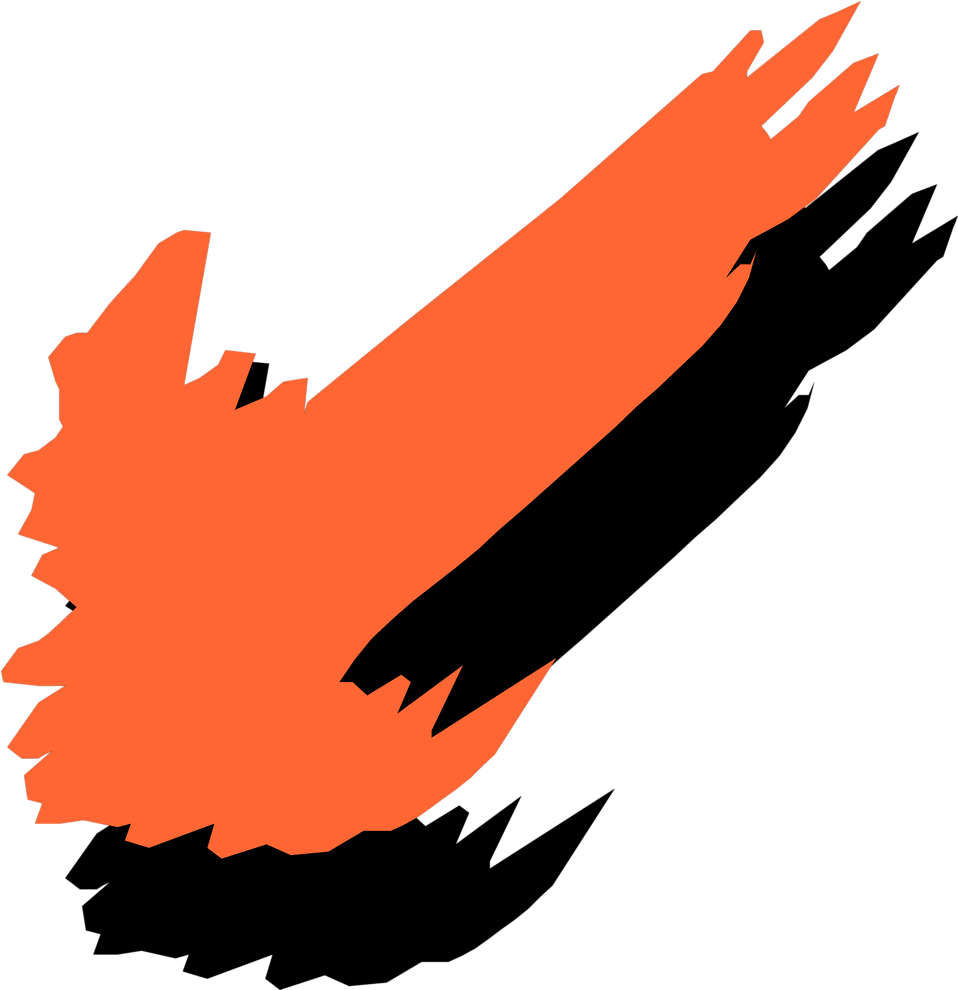 Illustration Of A Left Diagonal Orange Arrow - Diagonal Arrow Png 3d (958x990)