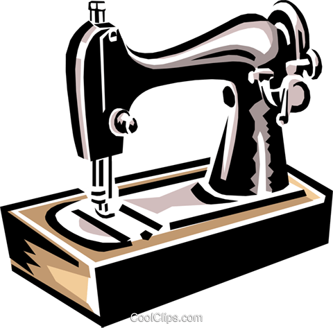 Sewing Machine Royalty Free Vector Clip Art Illustration - Sewing Machine Clip Art (480x473)