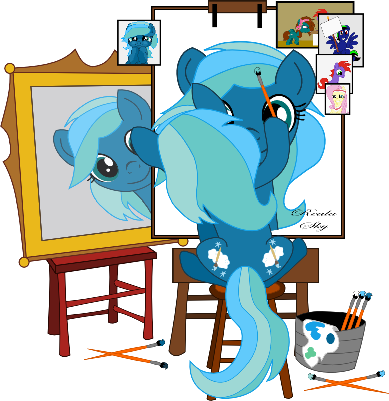 Norman Rockwell Triple Self Portrait (777x800)