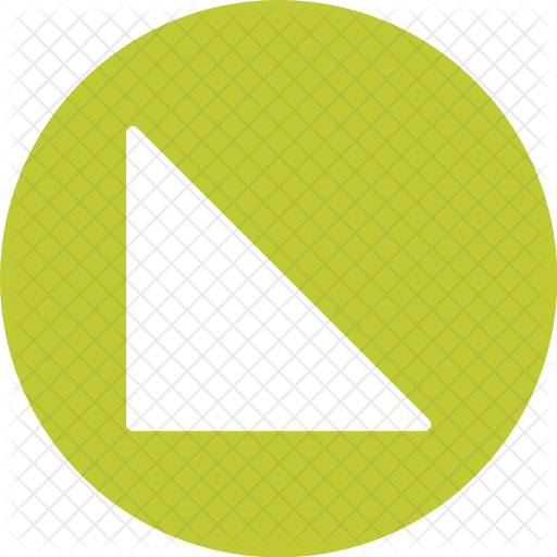 Right Angle Triangle Icon - Circle (512x512)