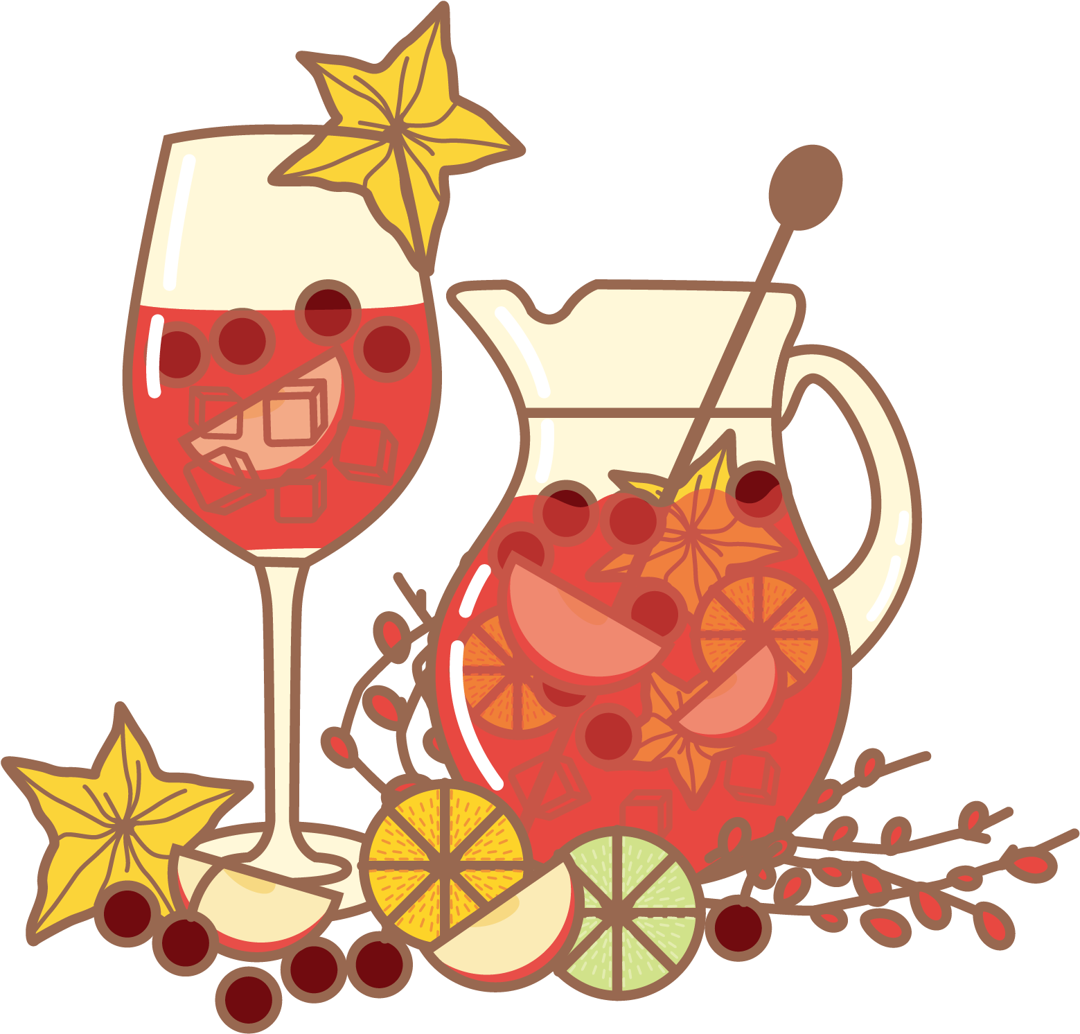 Sangria Tea Orange Clip Art - Clip Art (1667x1667)