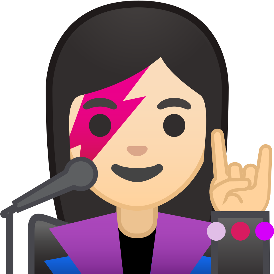 Woman Singer Light Skin Tone Icon - Singer Icon Png (1024x1024)