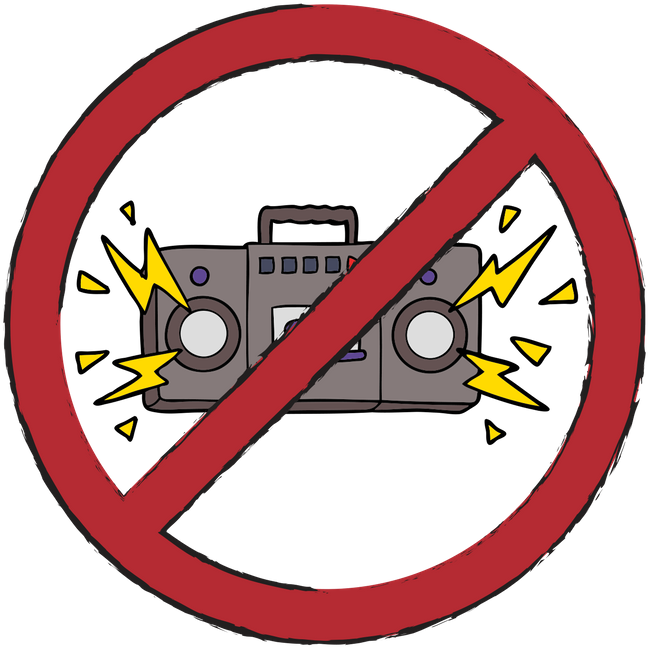 Icon Showing That Loud Music Is Prohibited In Animal - No Symbol Transparent (800x800)
