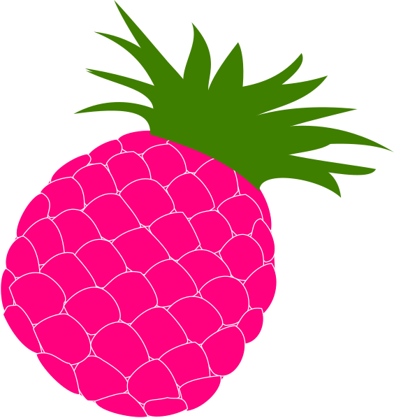 Two Toned Pineapple Clip Art At Clker - Black Pineapple Tote Bag, Adult Unisex, Natural (564x598)