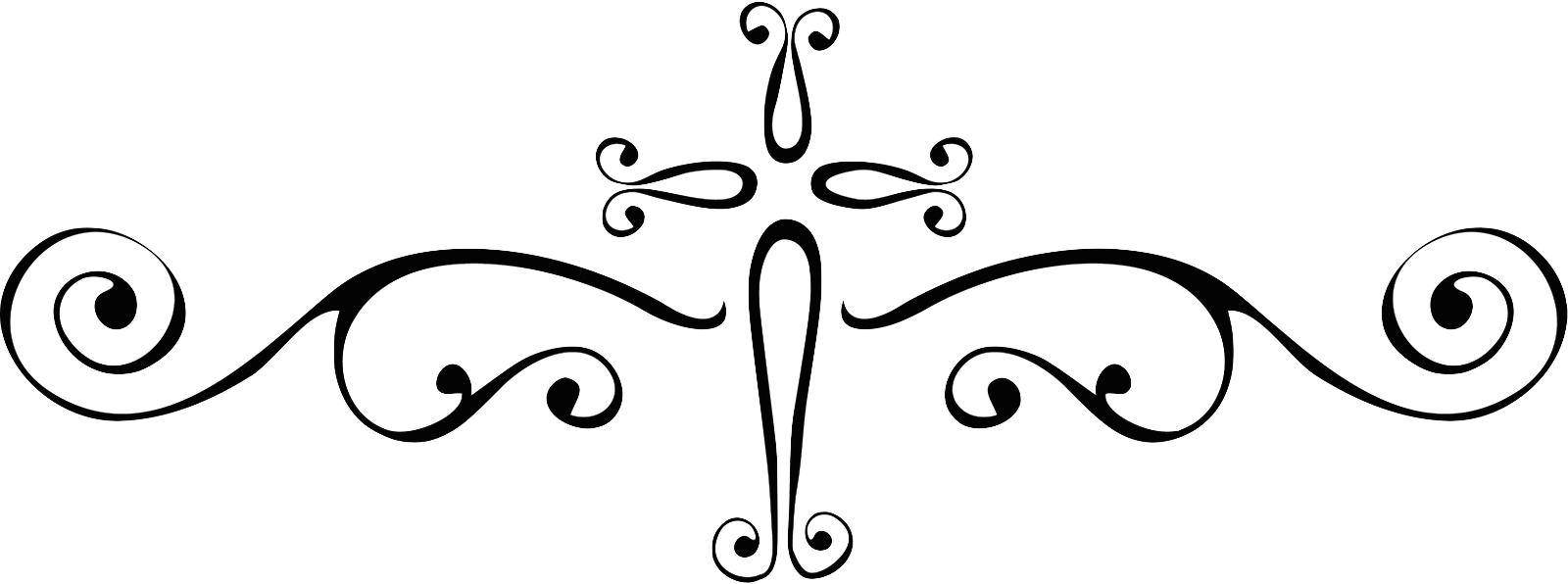 Fancy Border Clip Art Swirl Download - Page Divider Clip Art (1600x596)
