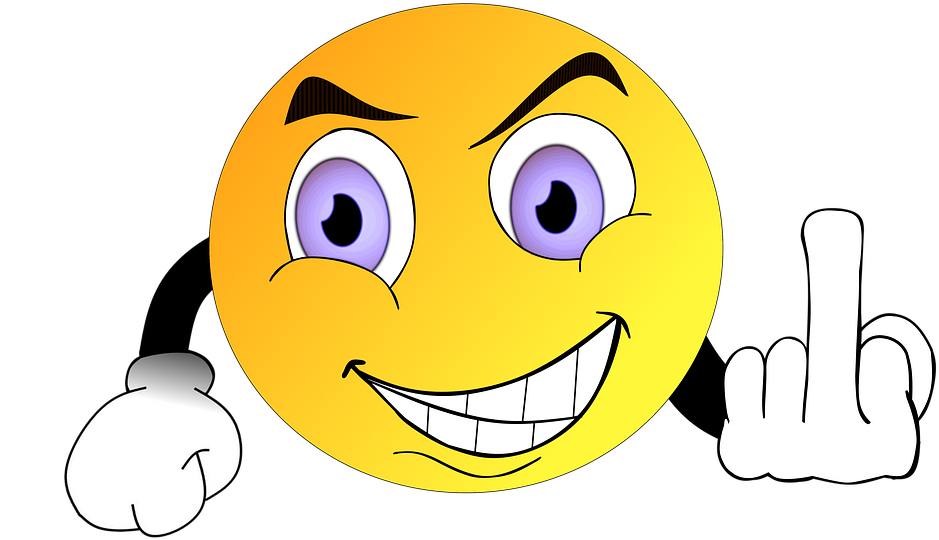 Smiley Face Giving The Finger - Fuck Emotion (960x560)