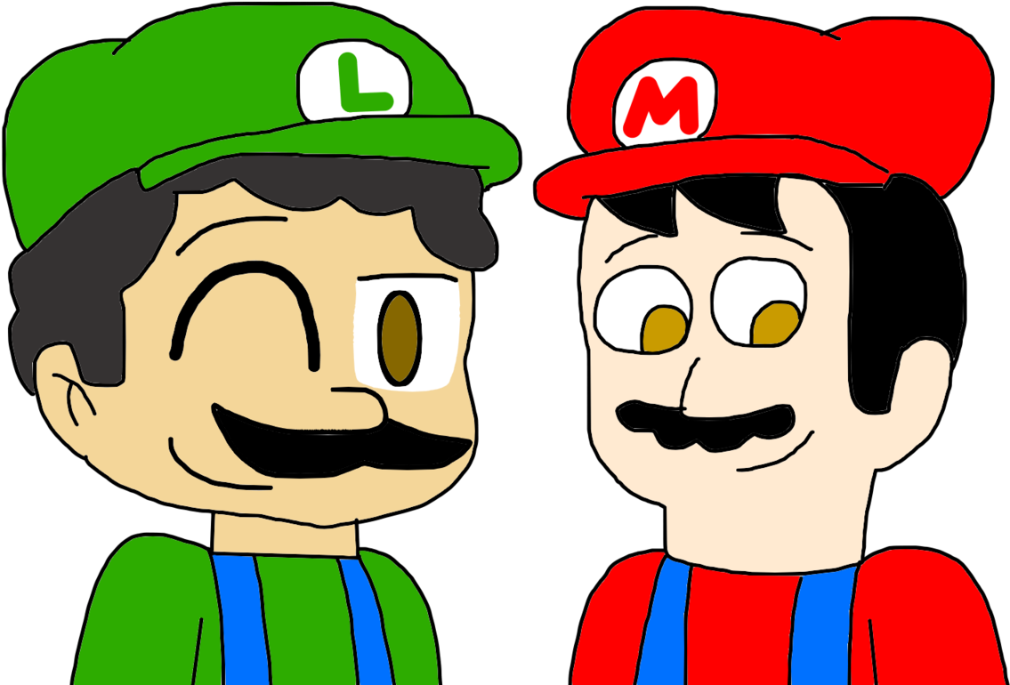 Marcospower1996 Admin2845 And Me As Mario And Luigi - Cartoon (1280x960)