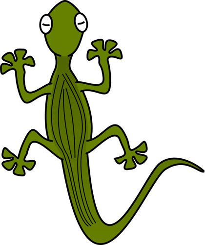 Lizard Clipart Simple Cartoon - Gecko Clipart (420x500)