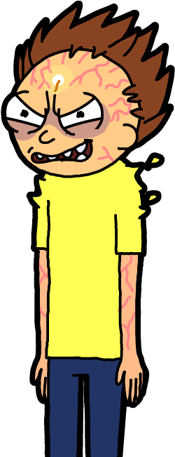 Telepathic Morty - Rick And Morty Old Morty (300x650)