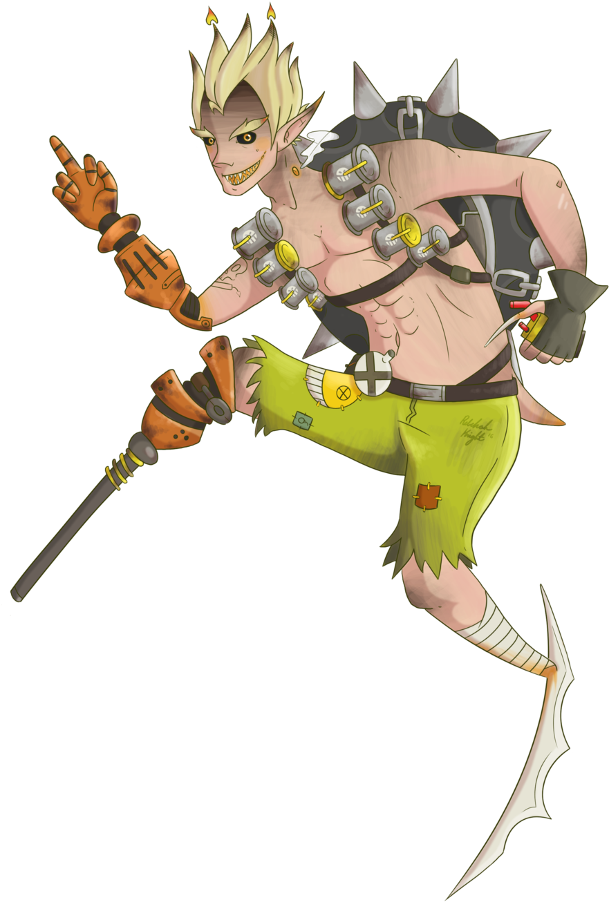Junkrat Reaper By Sil3ntrain Junkrat Reaper By Sil3ntrain - Cartoon (900x1318)