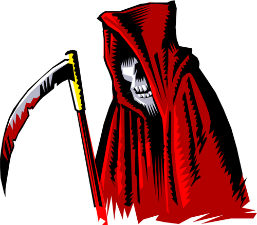 Grim Reaper Clipart Grimp - Cartoon Grim Reaper (500x438)
