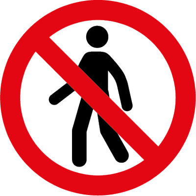 No Pedestrains Symbol - Portrait Of A Man (400x400)